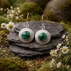 Malachite Chrysocolla Earrings